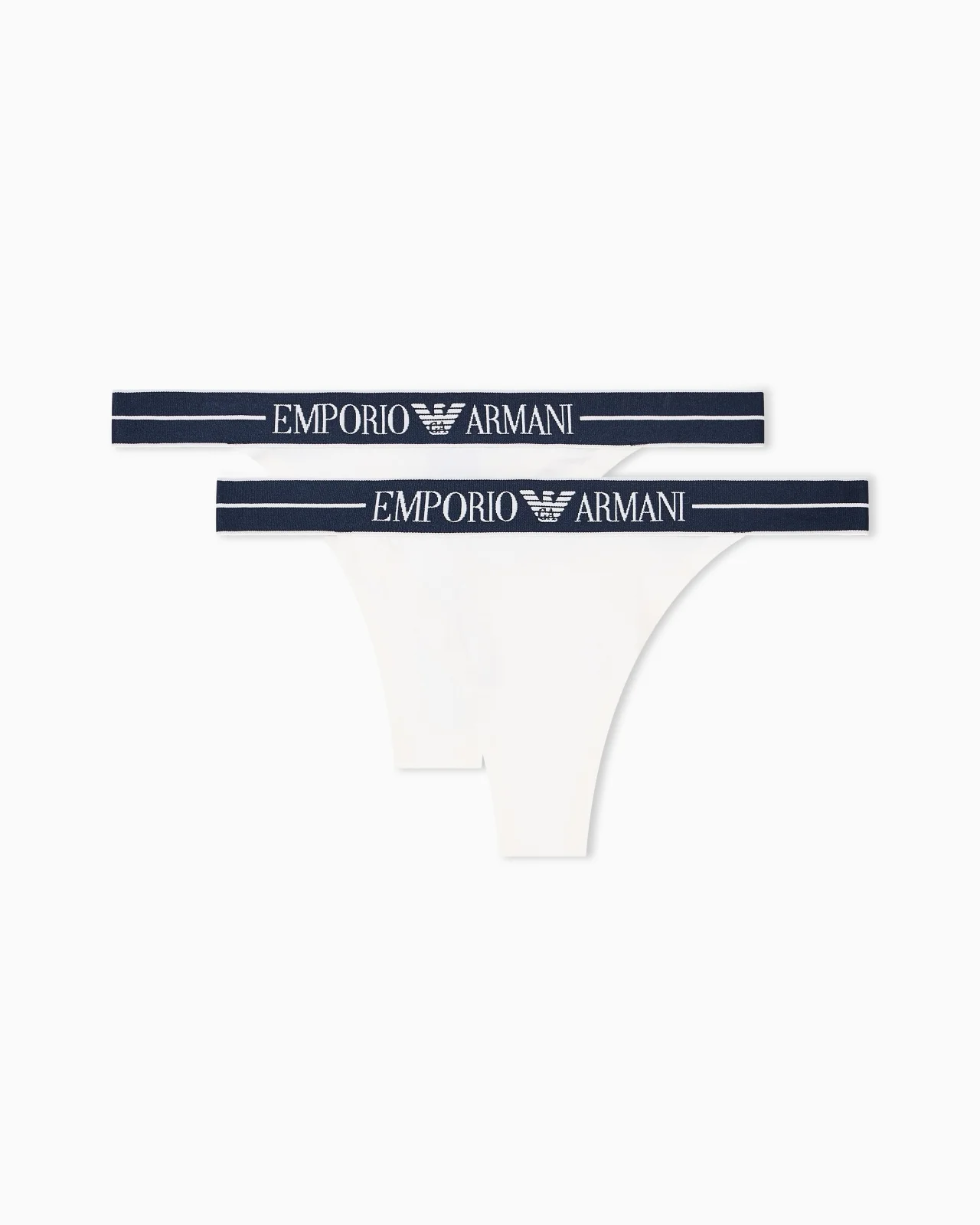 TWO-PACK OF ASV ORGANIC-COTTON THONGS WITH LOGO WAISTBAND - 1