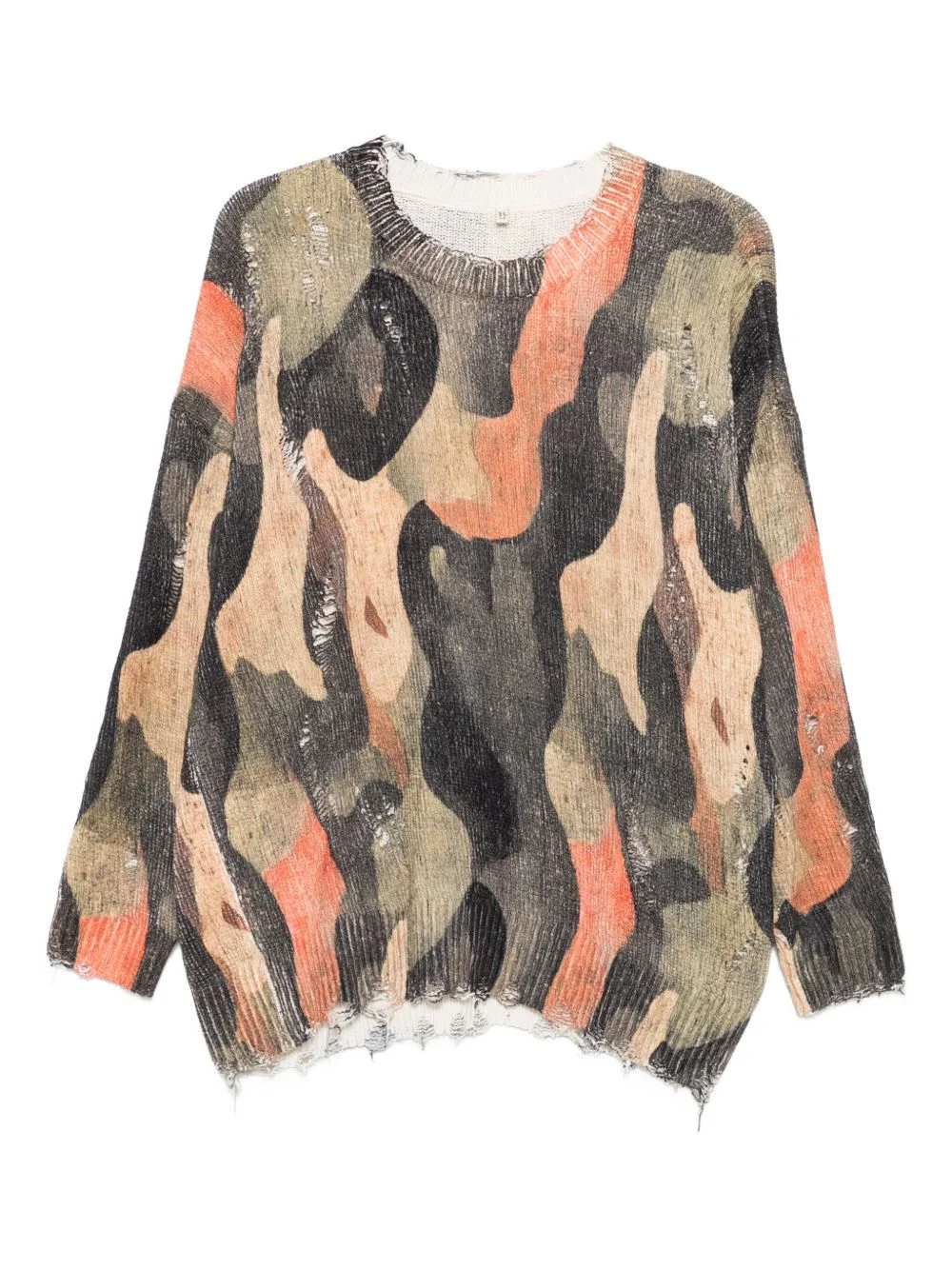 camouflage-pattern sweater - 1