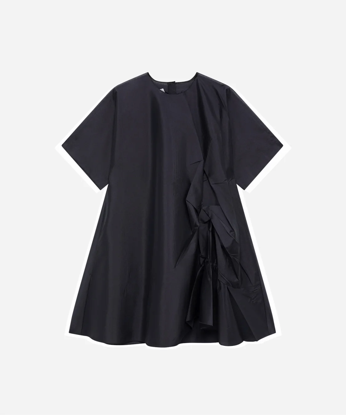 Techno nylon dress with ruffle - 1