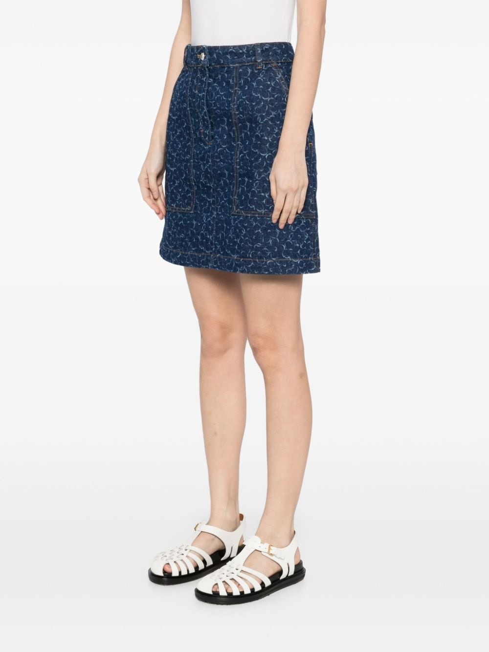 Mini Denim cotton skirt - 3