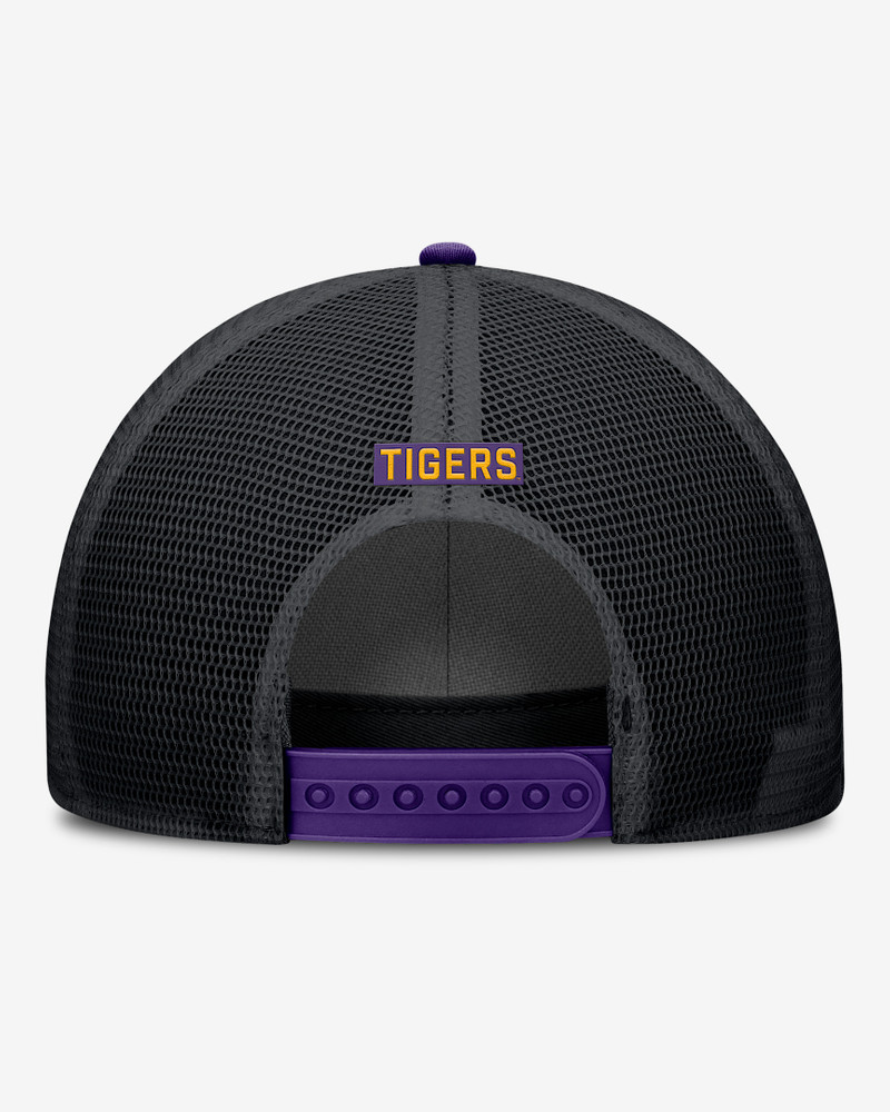 Nike LSU Primetime Rise Men's Nike College Trucker Adjustable Hat outlook
