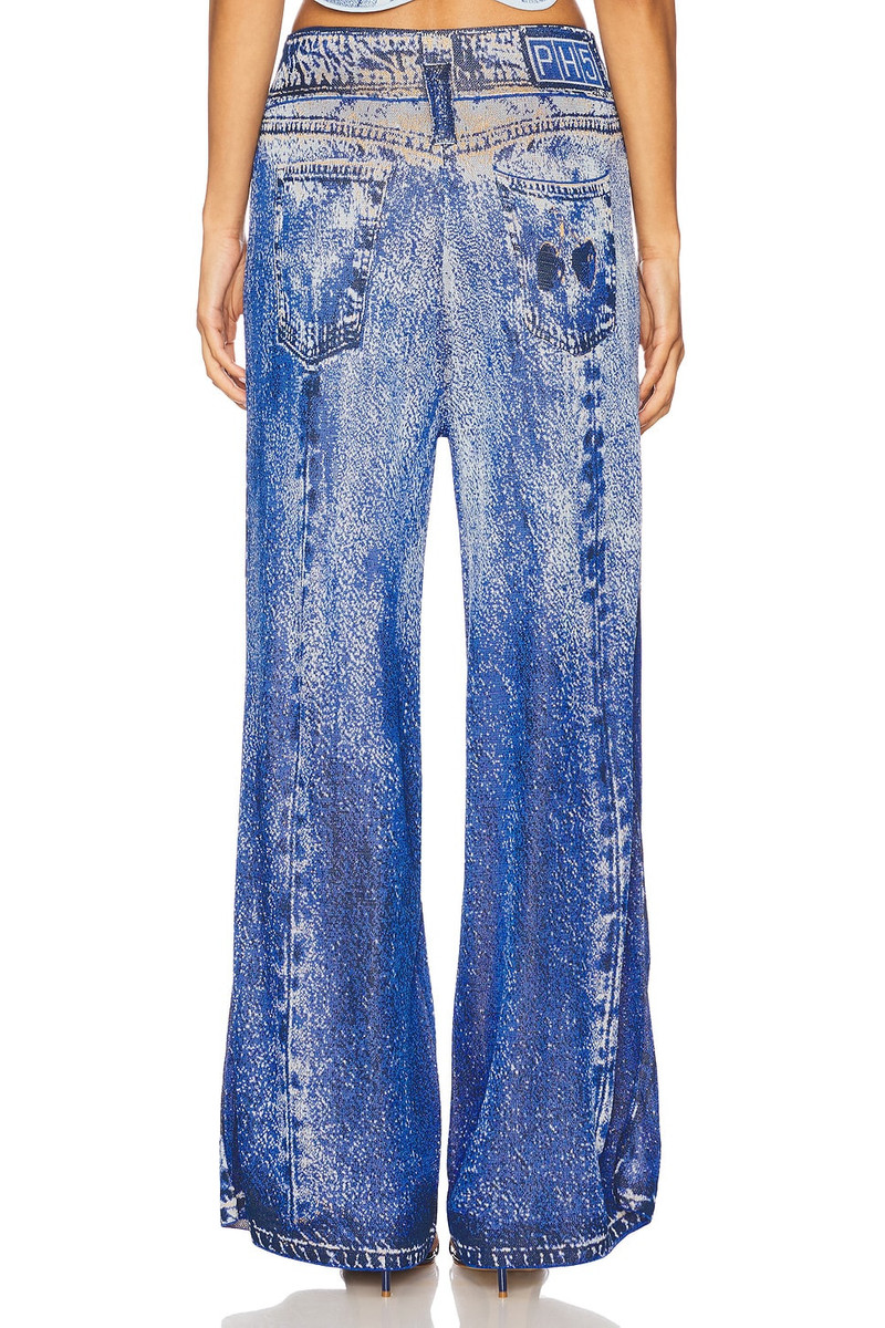 Aria Denim Print Wide Leg Pants 4