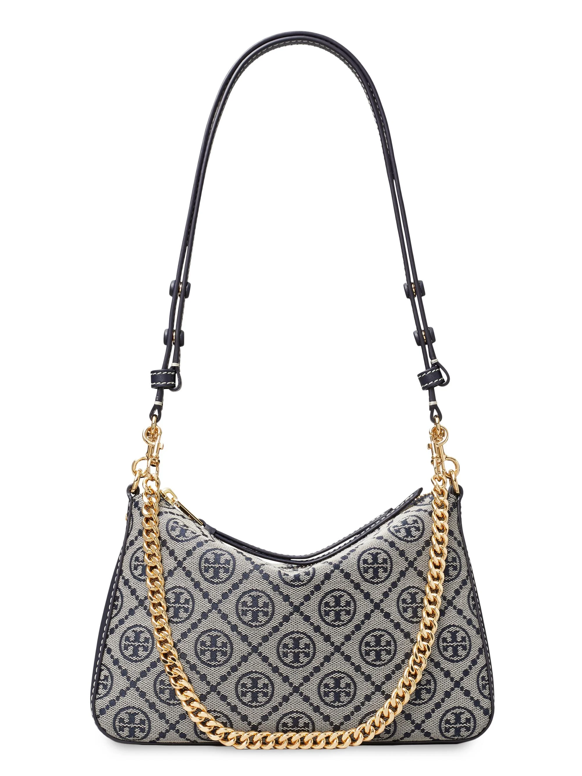 Women's Perry Small Monogram Shoulder Bag - Tory Navy - 1