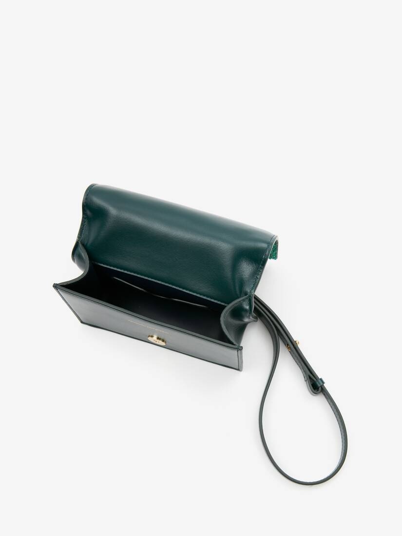 Women's Mini Jewelled Satchel in Emerald - 4
