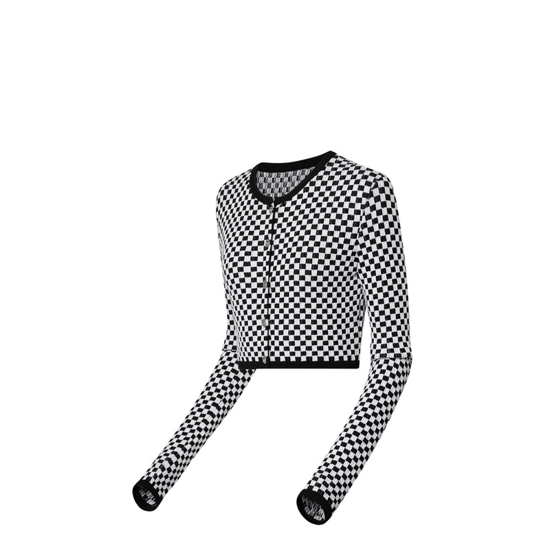 Louis Vuitton Mini Damier Knit Cardigan outlook