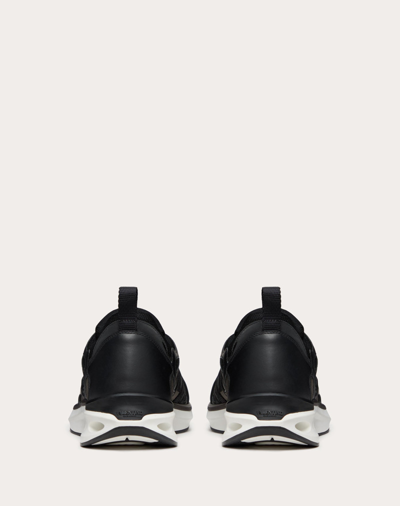 Valentino VLOGO EASYJOG LOW-TOP SNEAKER IN CALFSKIN AND FABRIC outlook