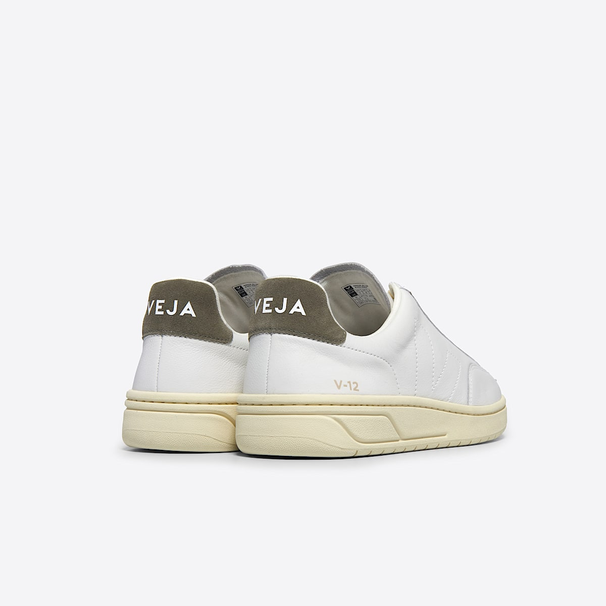 V-12 STITCH LEATHER WHITE KAKI - 3