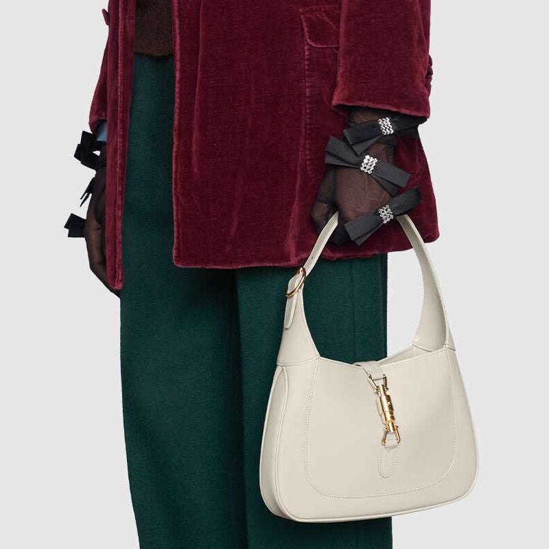 (WMNS) Gucci Jackie 1961 Series Single-Shoulder Bag Small-Size White 636709-10O0G-9022 - 3
