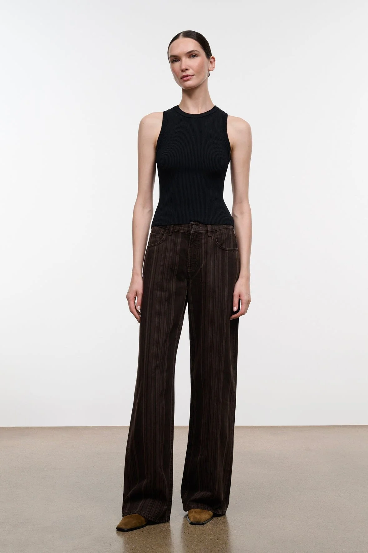 STAUD GUS RELAXED JEAN 30 ESPRESSO STRIPE - 1