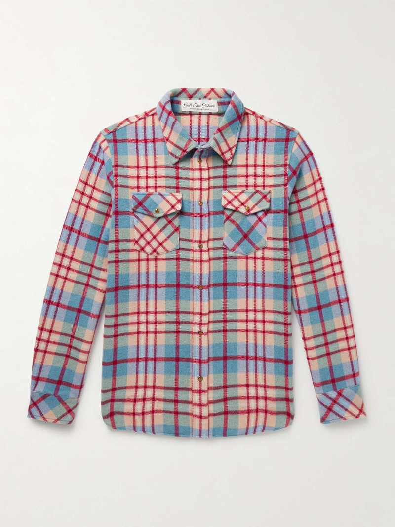 Checked Cashmere Shirt - 1
