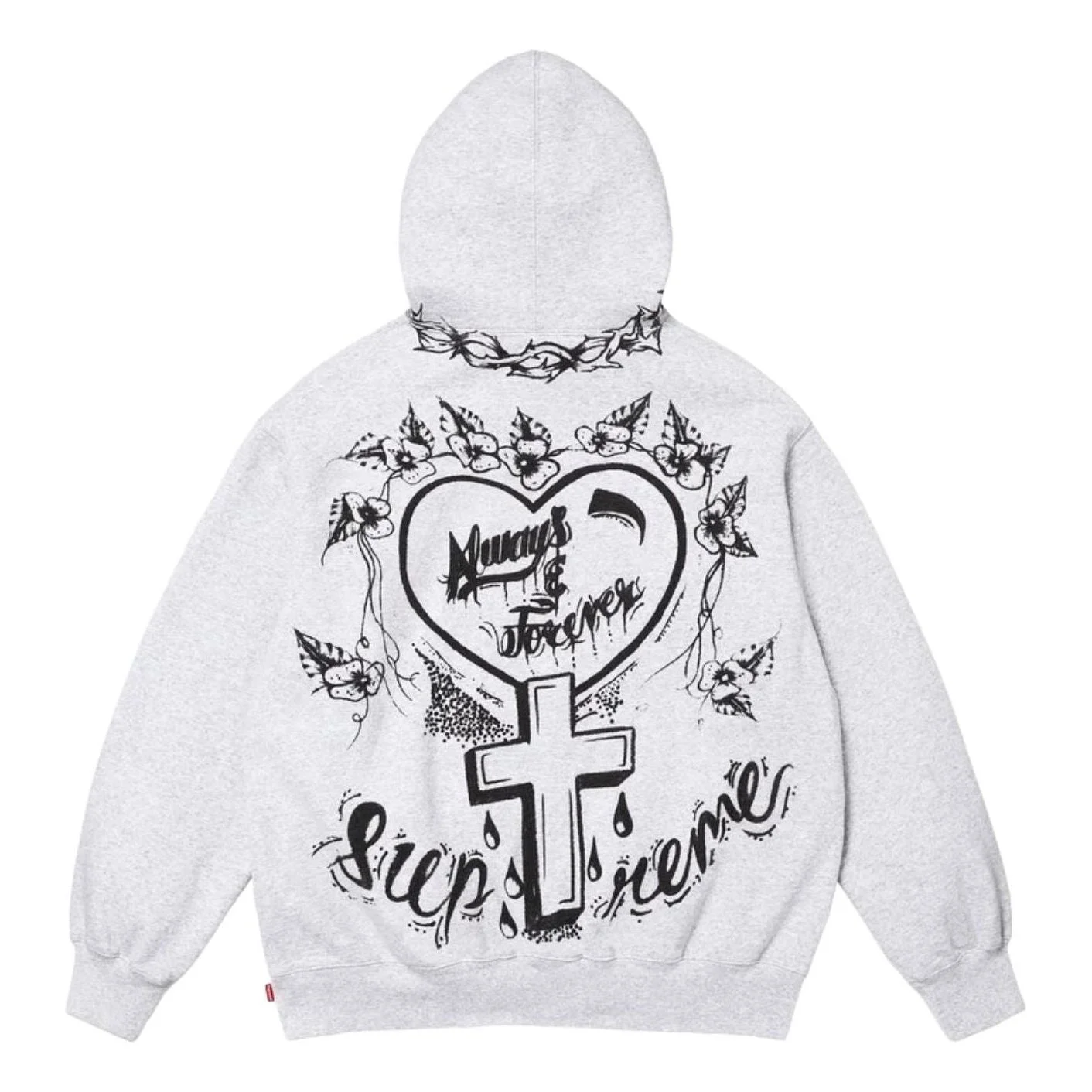 Supreme FW26 Forever Hooded Sweatshirt 'Heather Grey' SUP-FW26-012-GRY - 1