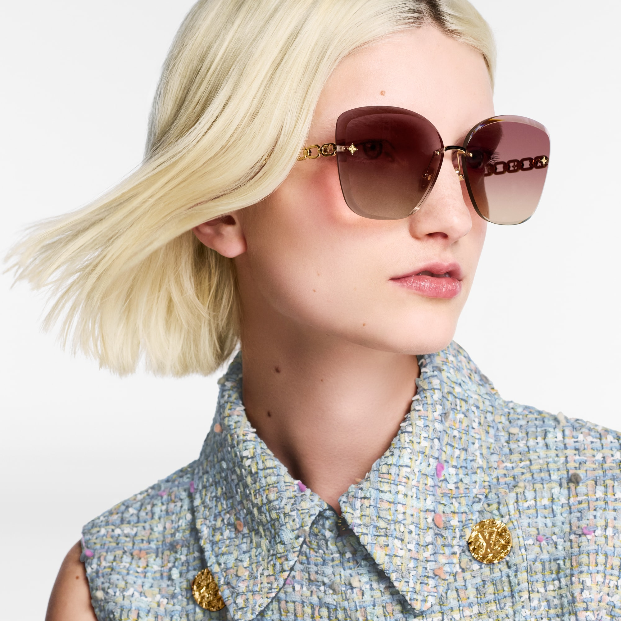LV Jewel Round Cat Eye Sunglasses - 6