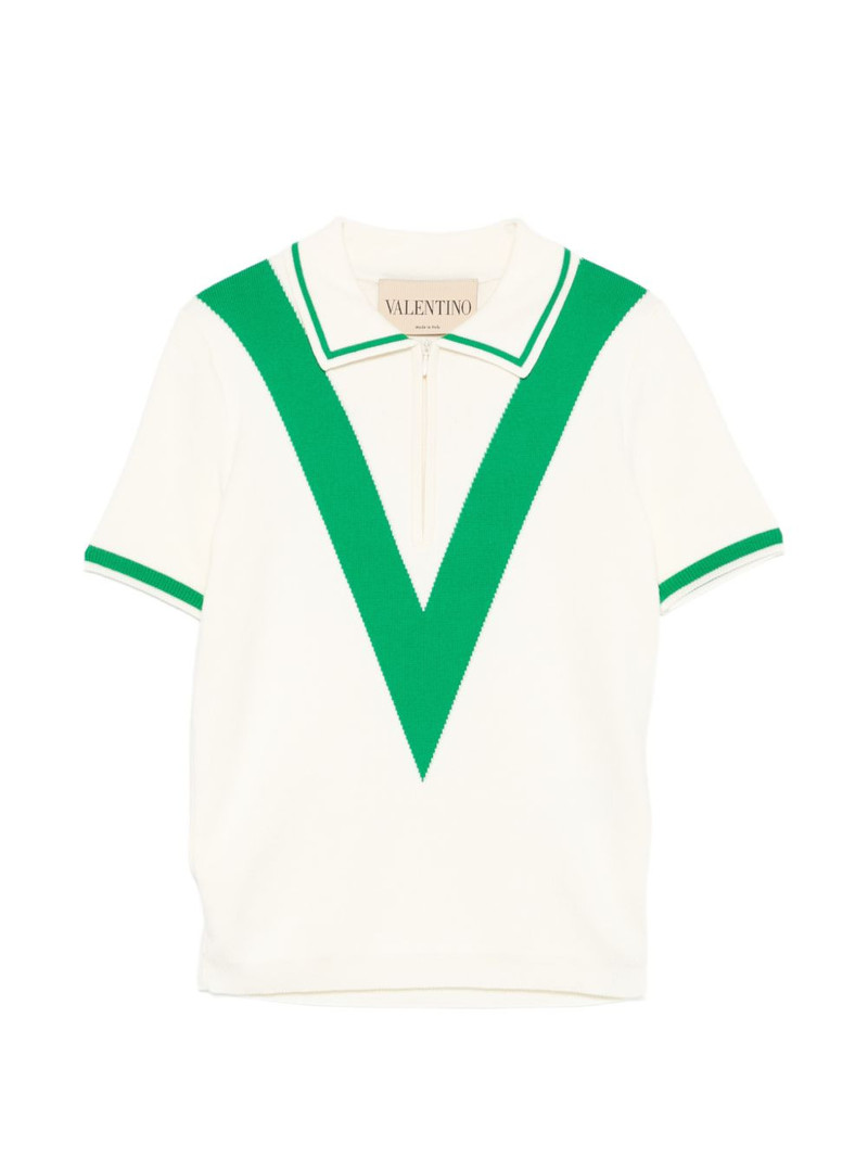 V-neck polo top 1