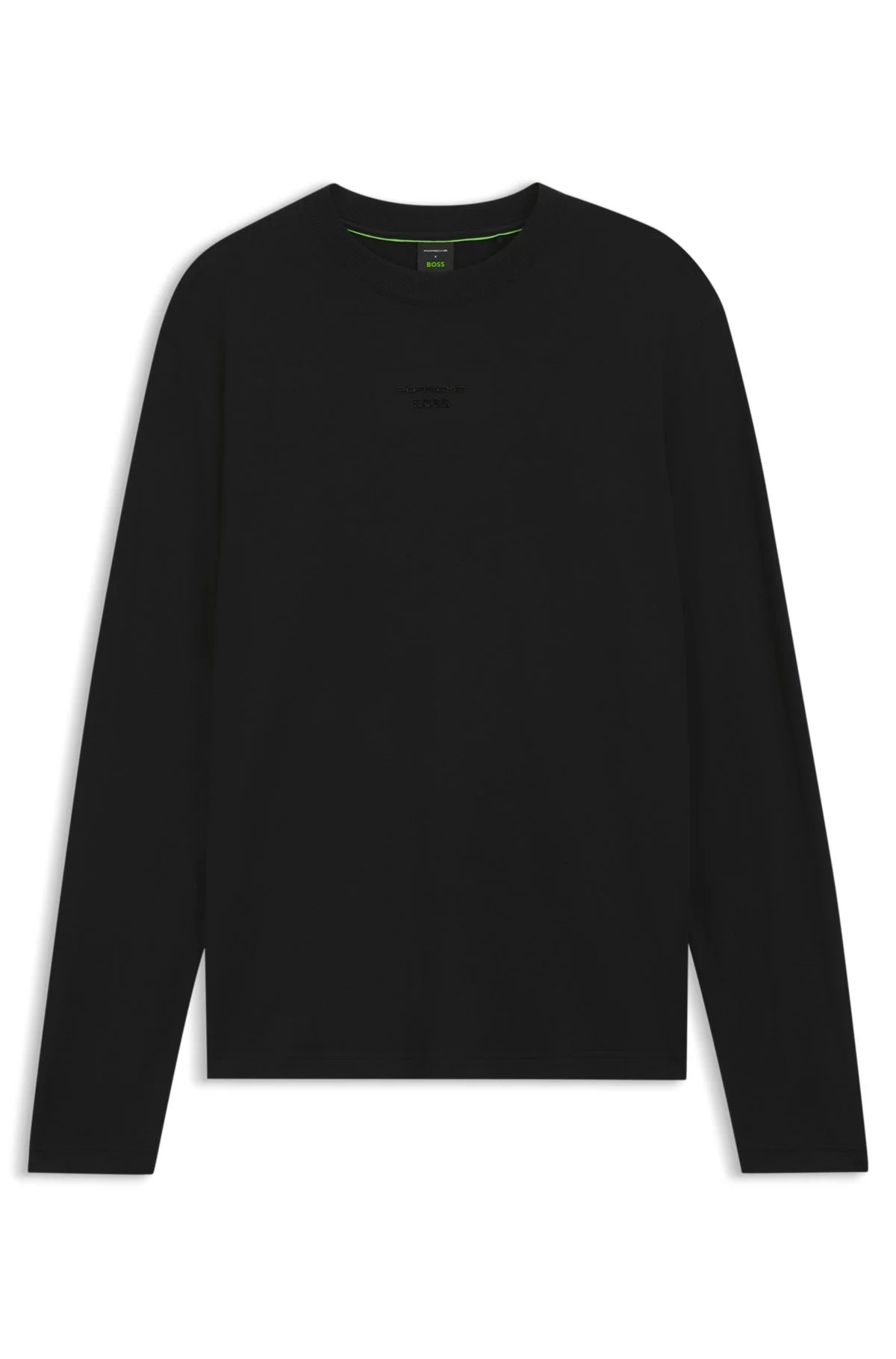 PORSCHE X BOSS LONG-SLEEVED T-SHIRT WITH GLOSSY LOGO - 1