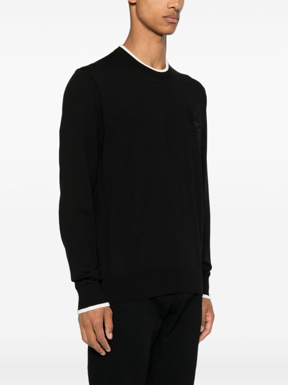 logo-embroidered sweater - 3