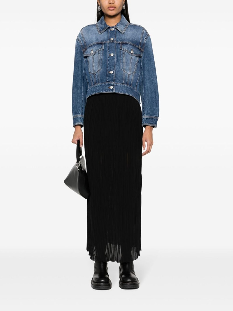 Alexander McQueen cropped denim jacket outlook