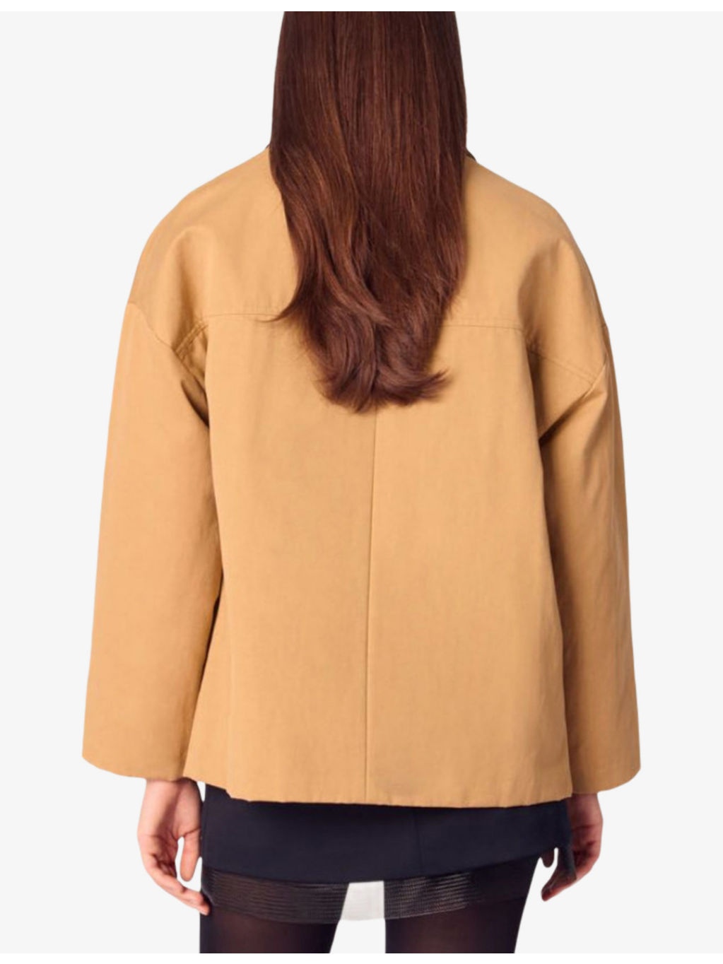Leather-Collar Multi-Pocket Cotton Coat - 4