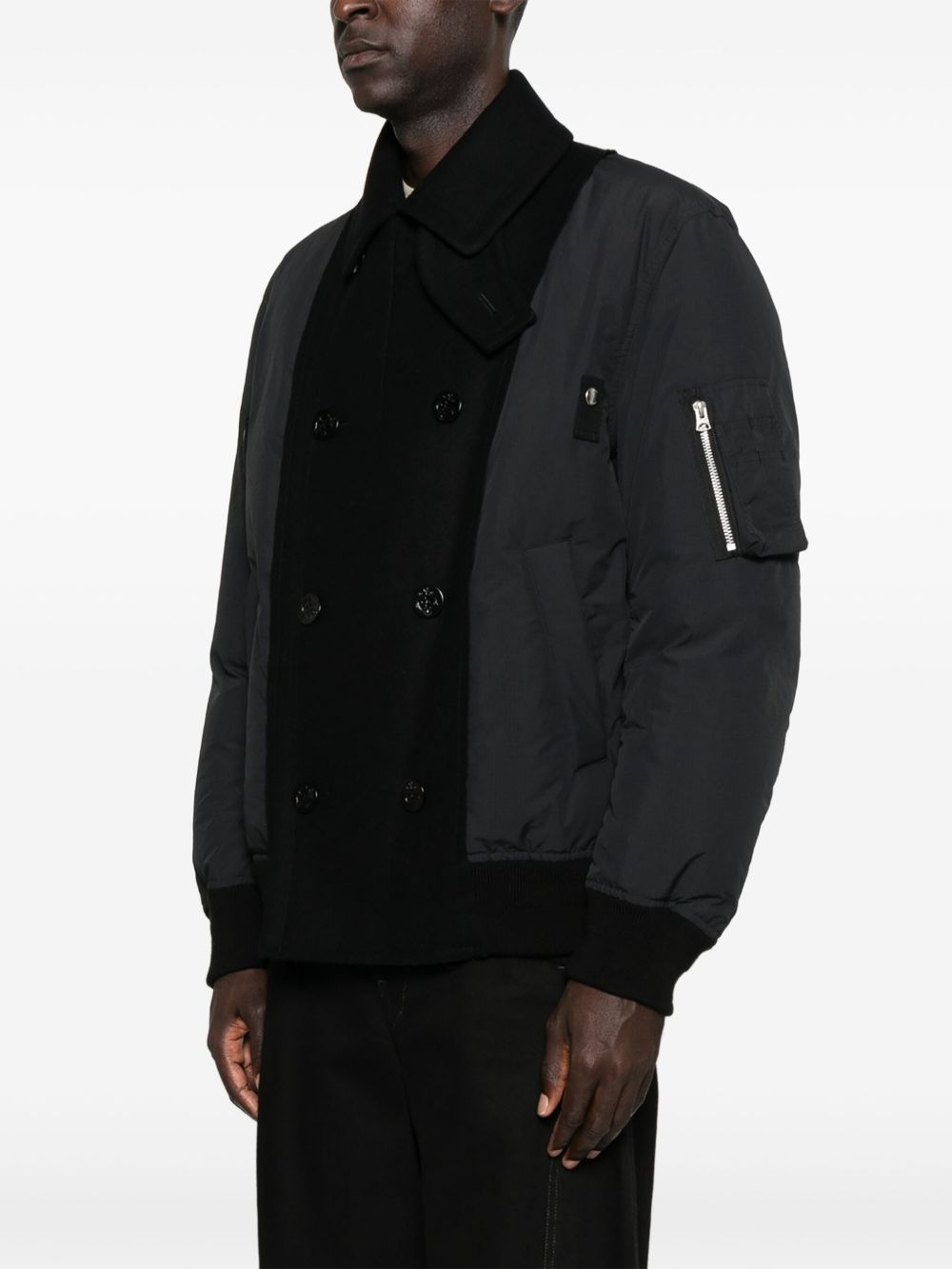 double-breasted wool jacket - 3
