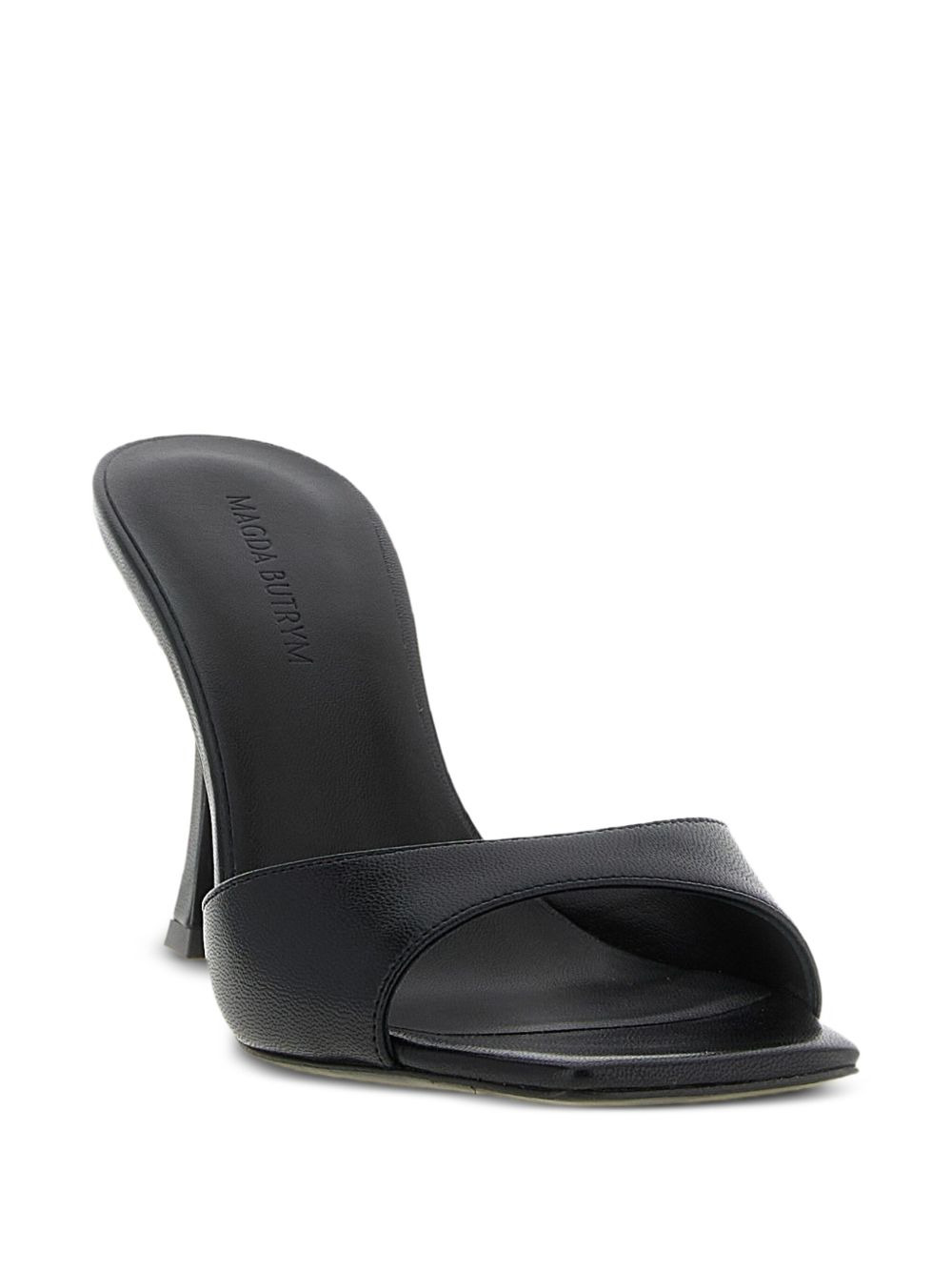 75mm square-toe flared-heel mules - 2