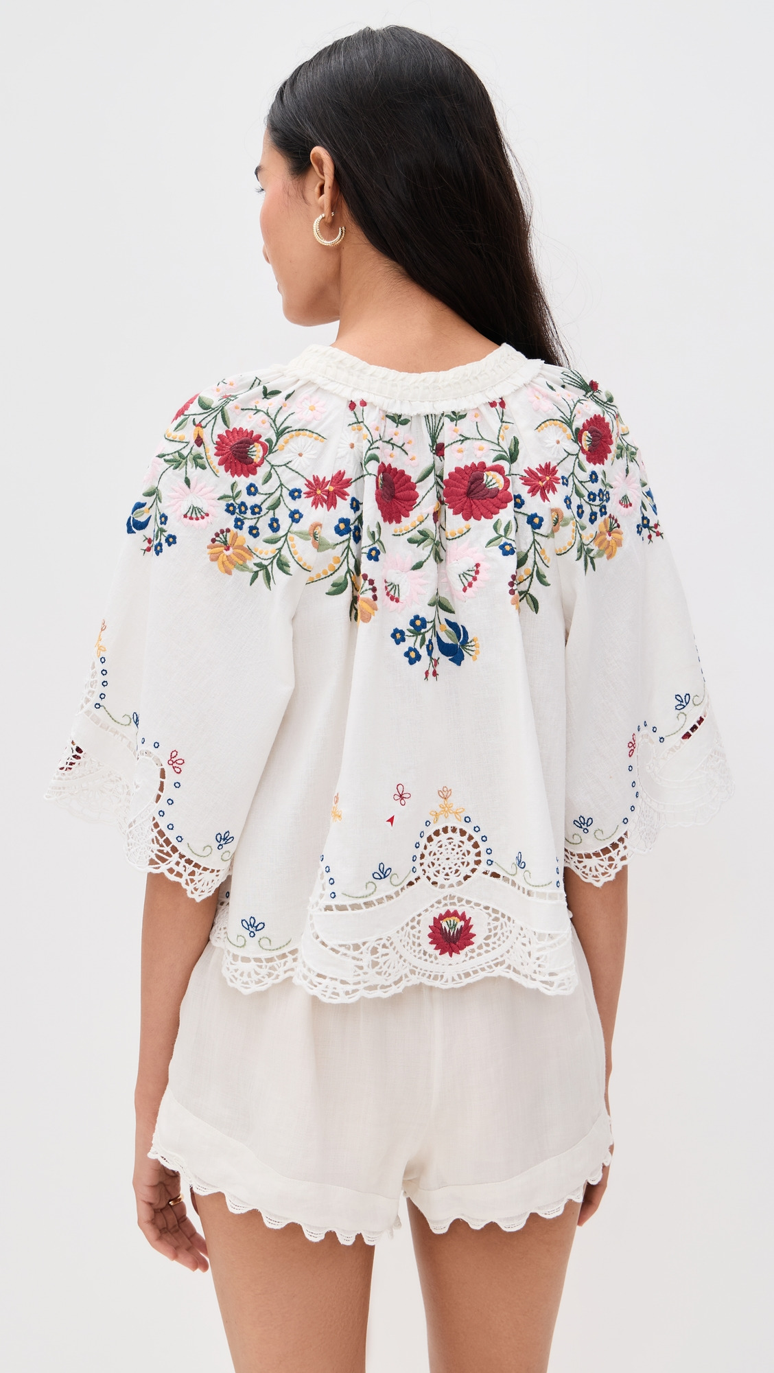 Celia Embroidery Short Sleeve Top - 2
