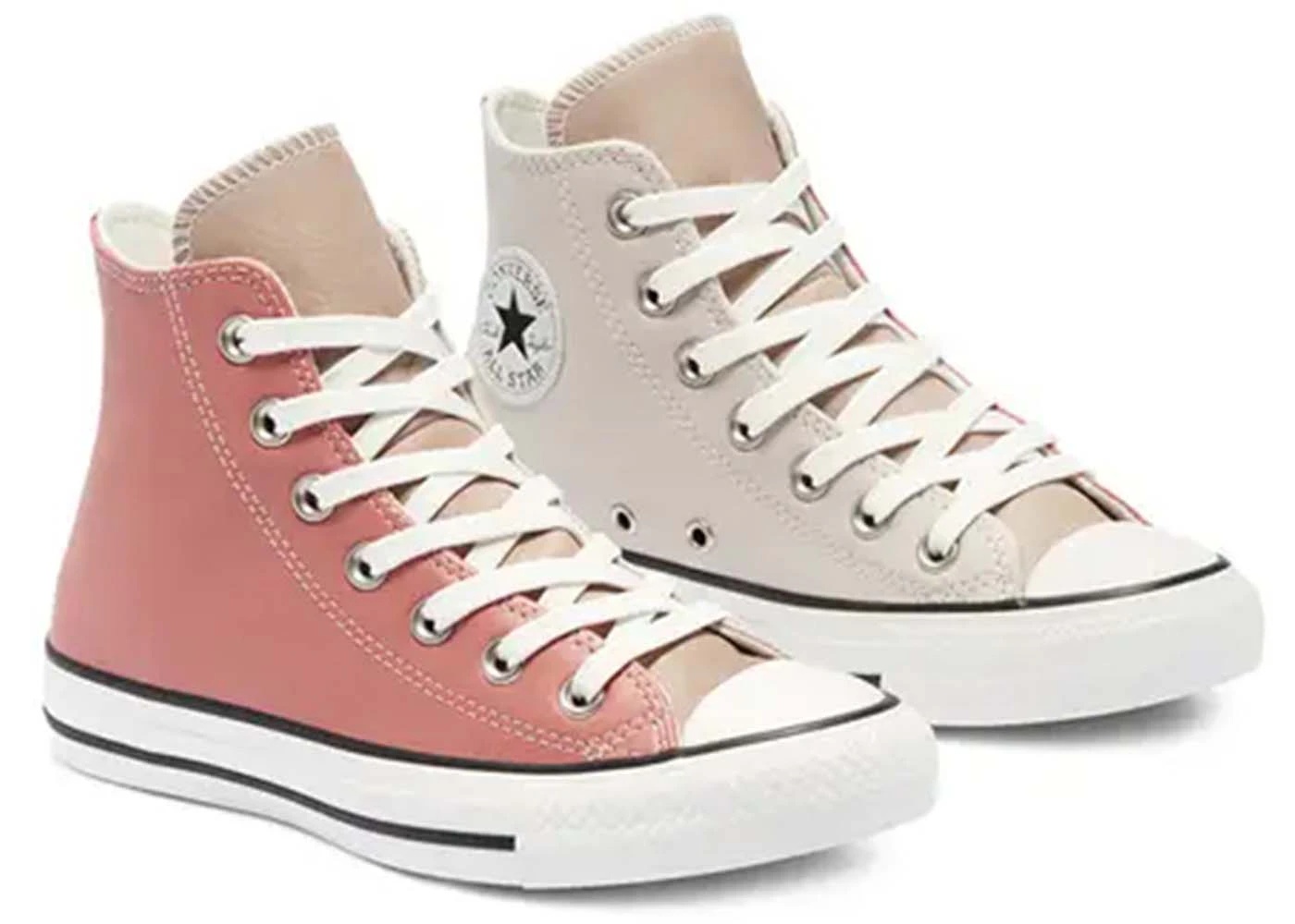 Converse Chuck Taylor All Star Hi Leather Neutral Tones Silt Red Rose - 2