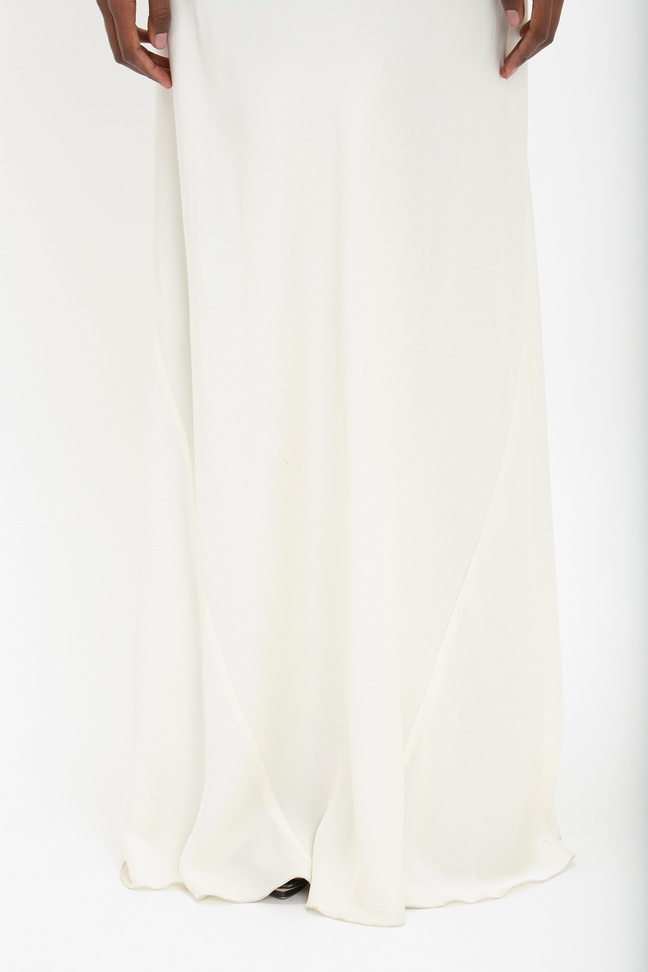 Exclusive Panelled Midi Cami Dress In Vanilla