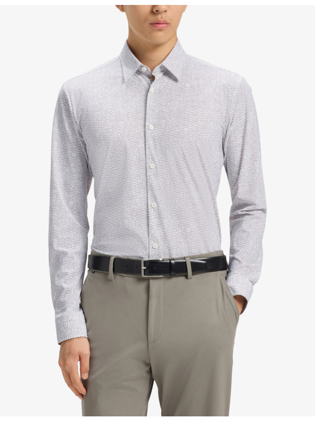 Graphic-Print Regular-Fit Stretch-Woven Shirt - 3