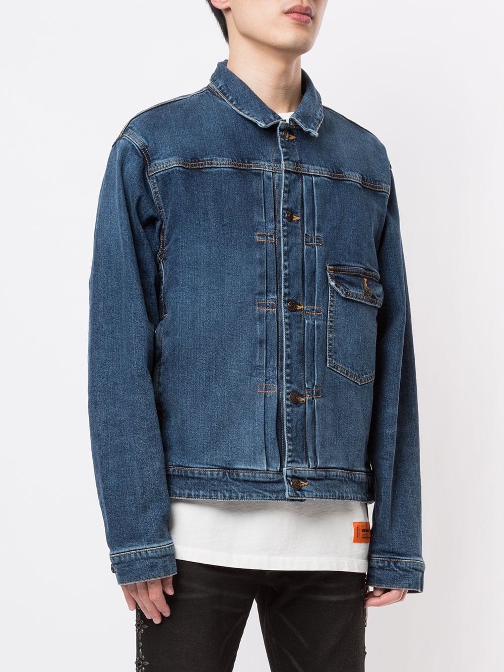 fitted denim jacket - 3