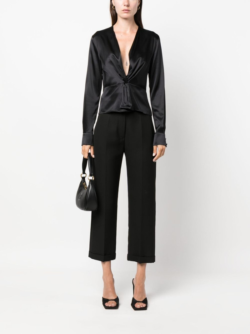 PINKO knot-detail silk blouse outlook
