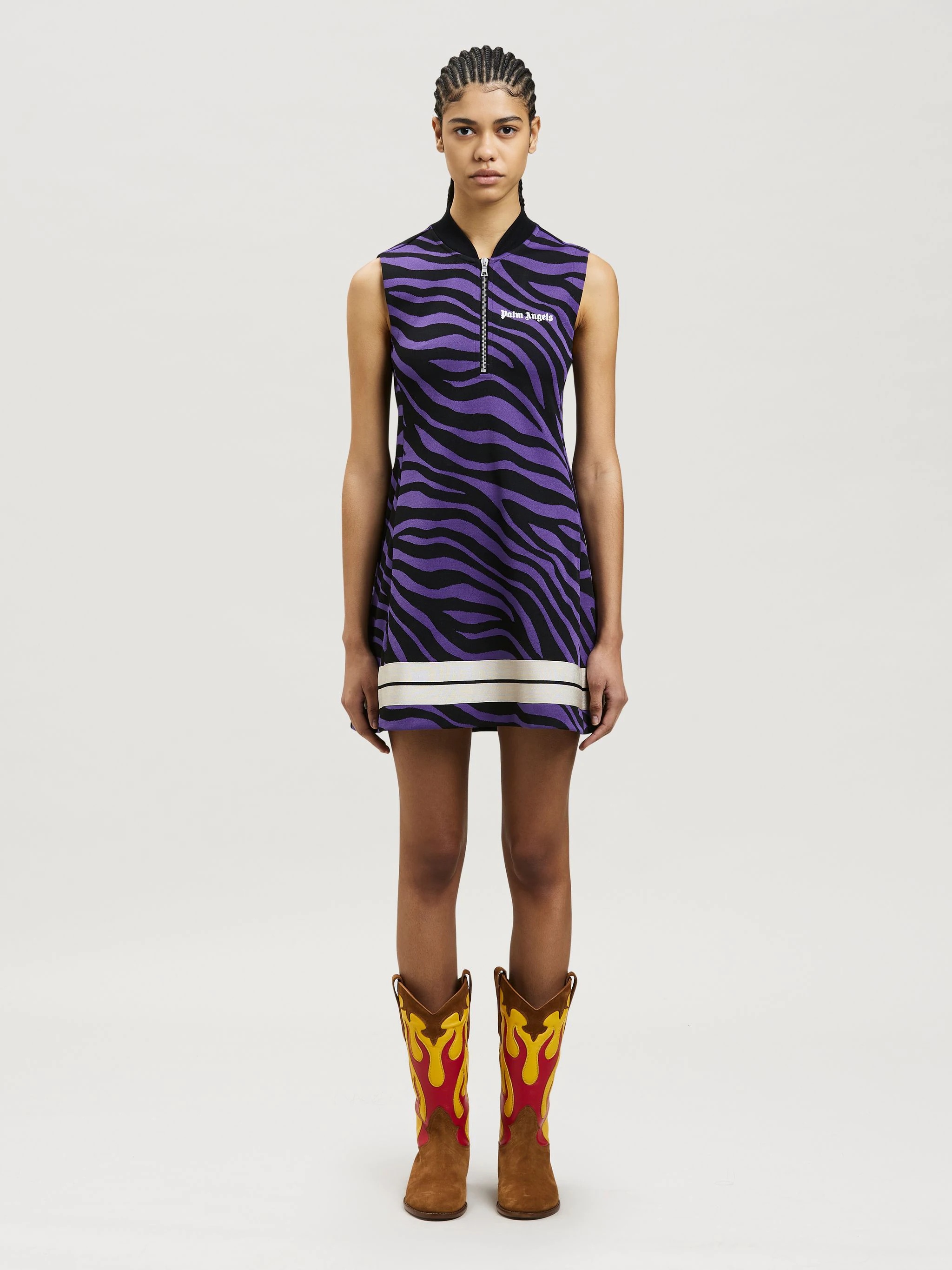 JACQUARD ZEBRA TRACK DRESS - 3