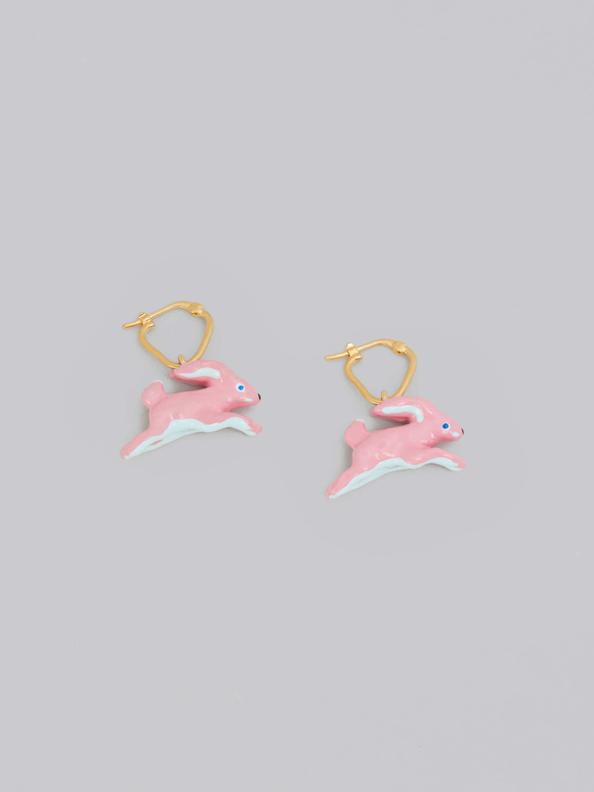 EARRINGS WITH RABBIT PENDANT - 4