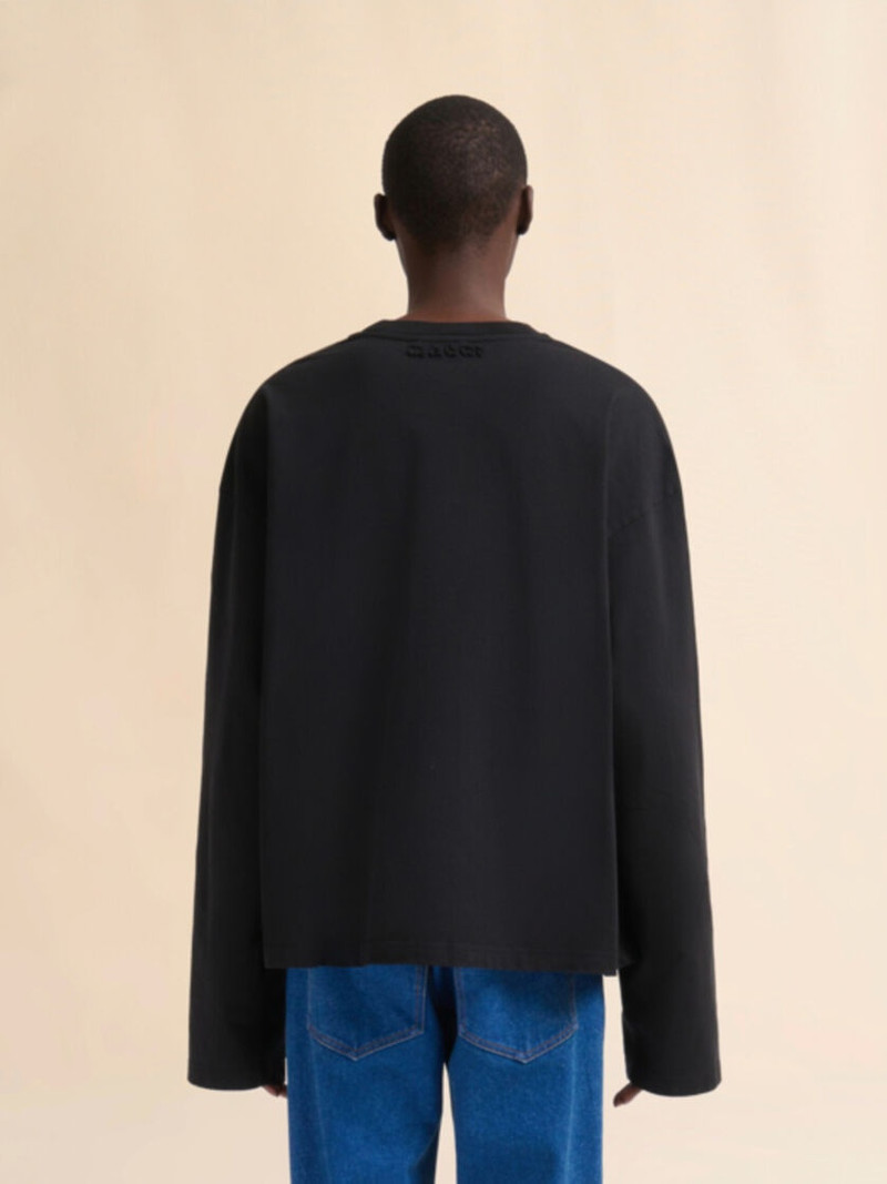 BLACK OVERSIZED ORGANIC COTTON T-SHIRT 3