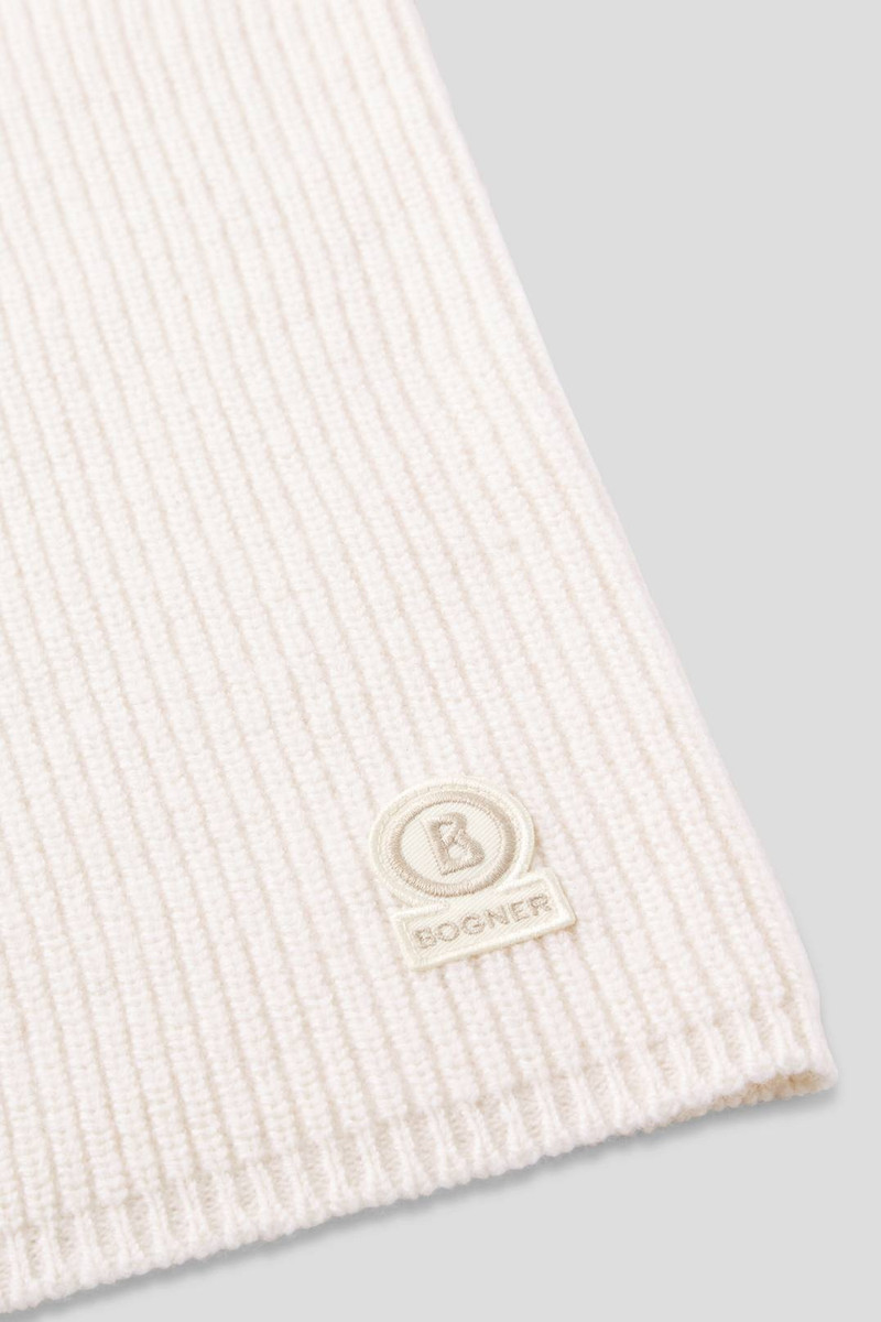 BOGNER LYRA NEW WOOL LOOP SCARF IN OFF-WHITE outlook