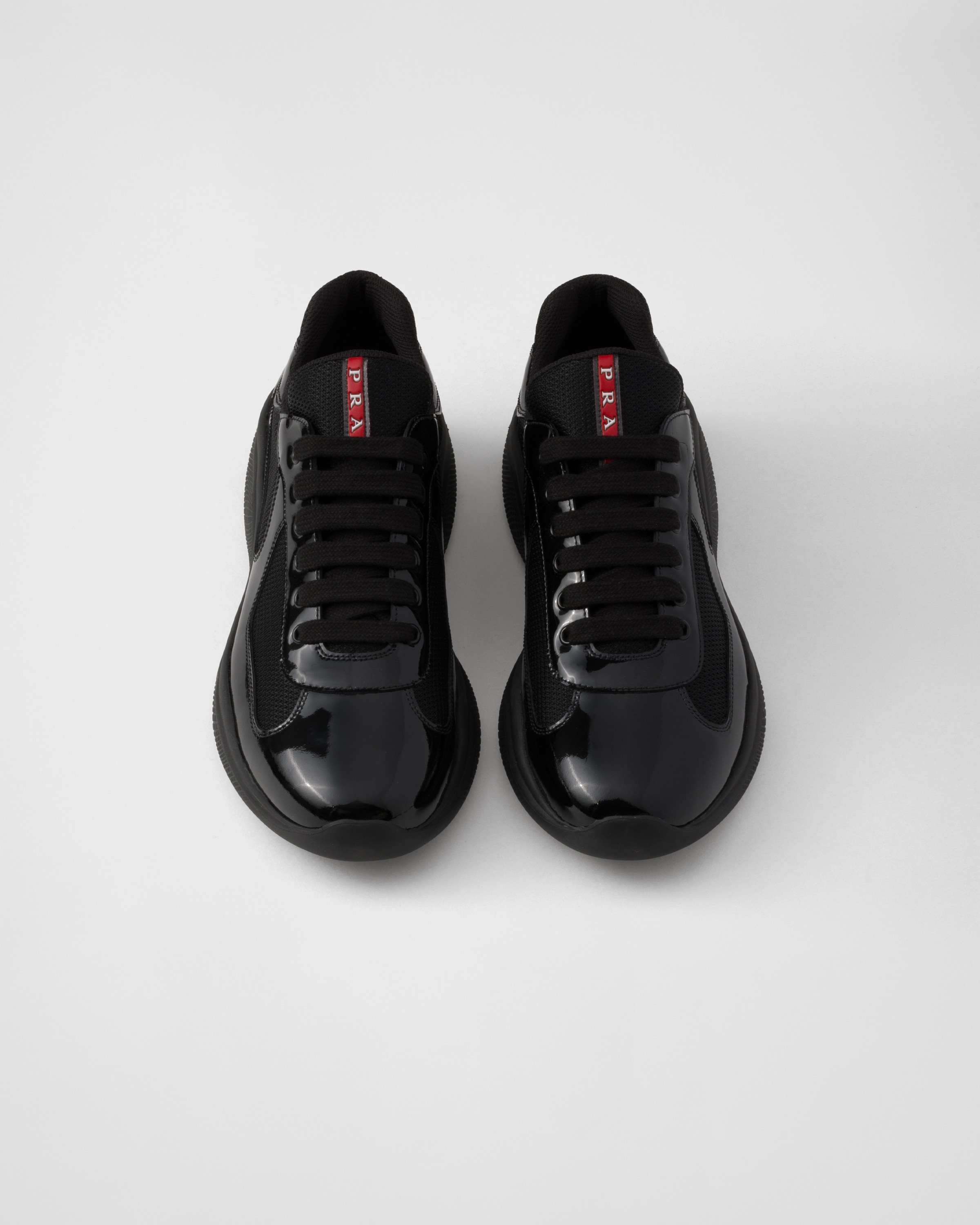 Patent leather and technical fabric Prada America's Cup sneakers - 3