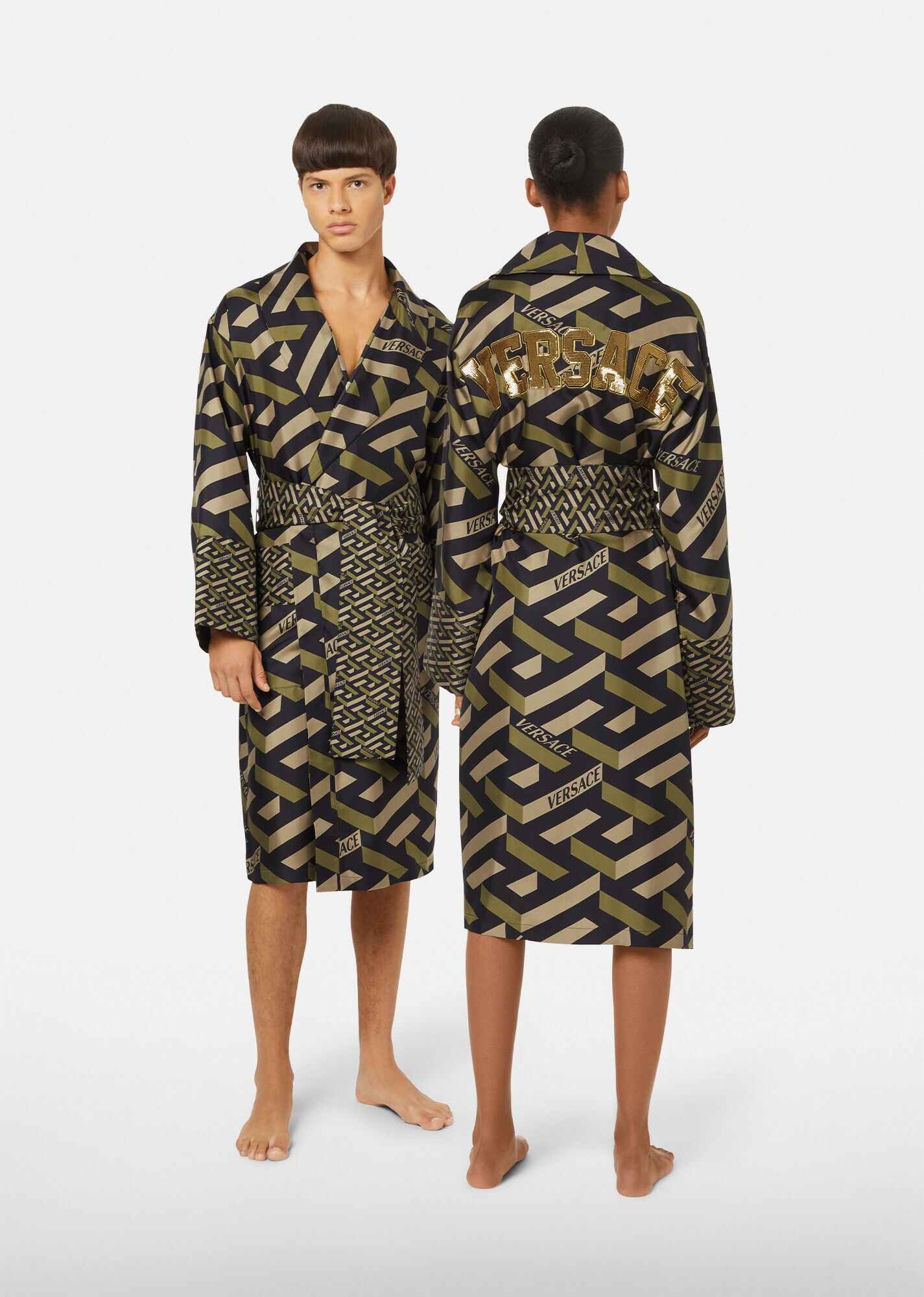 La Greca embroidered silk bathrobe - 2