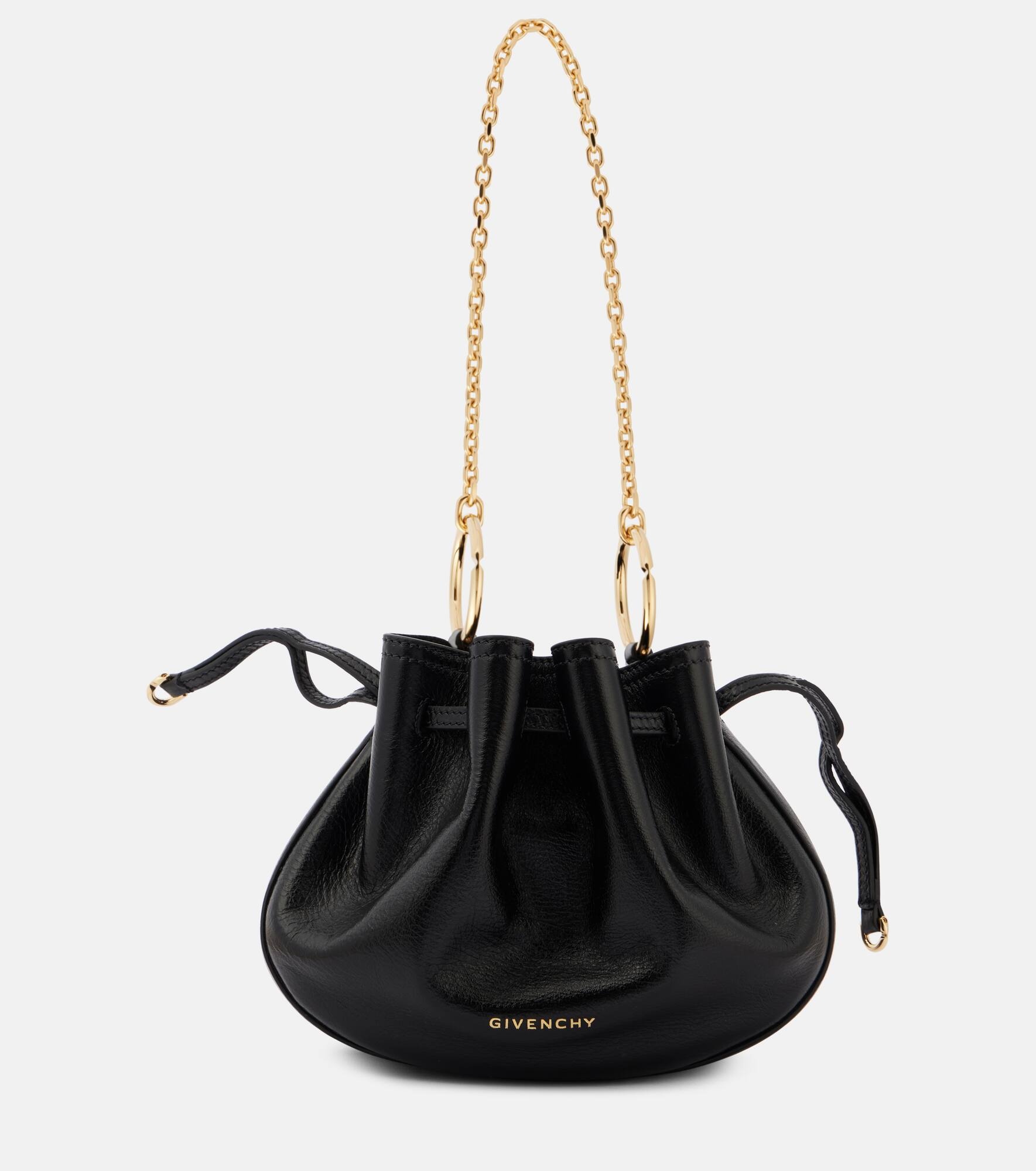 Pumpkin Mini leather bucket bag - 1