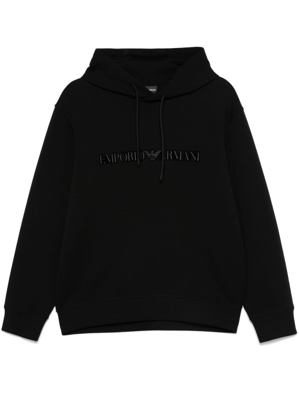 logo-embroidered hoodie - 1