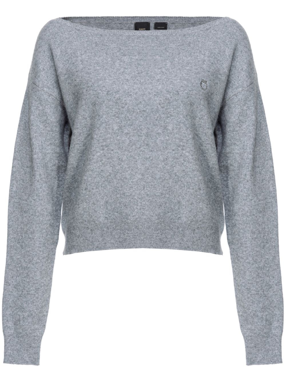 logo-embroidered mélange-effect jumper - 1