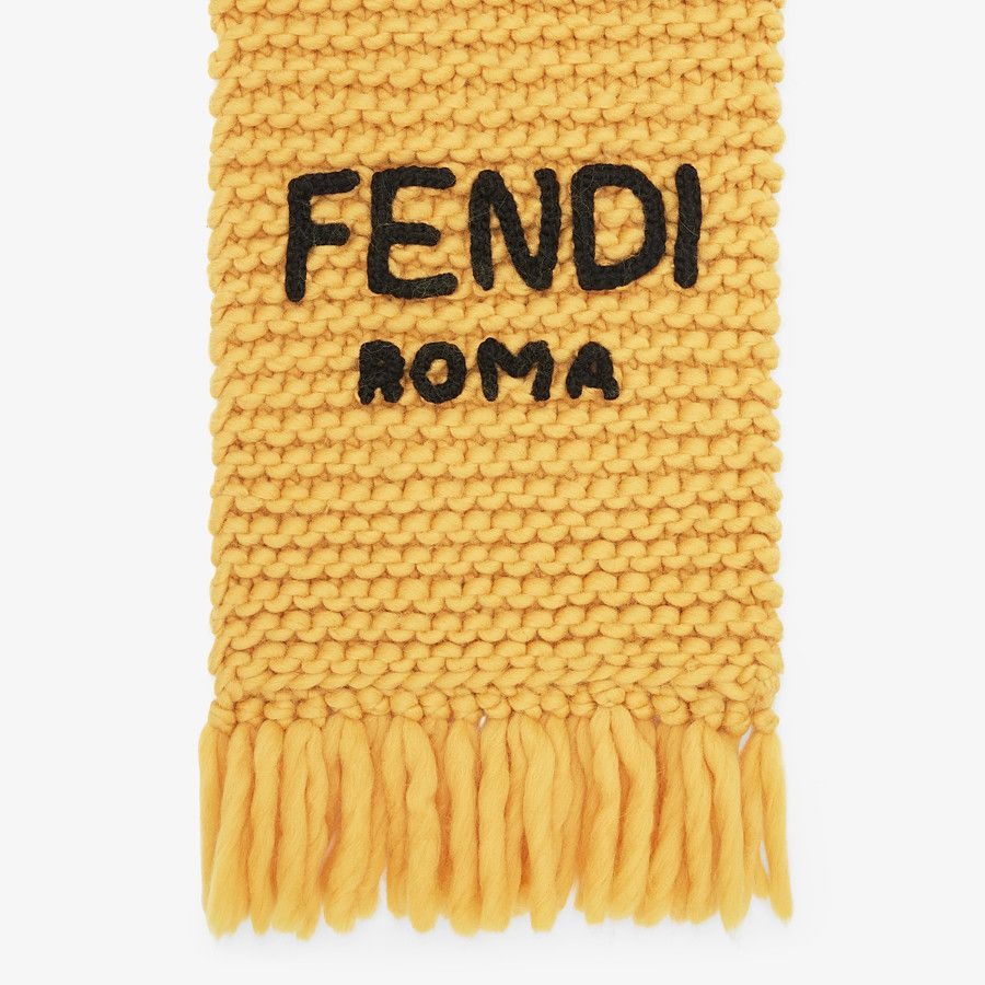 Yellow wool scarf - 1