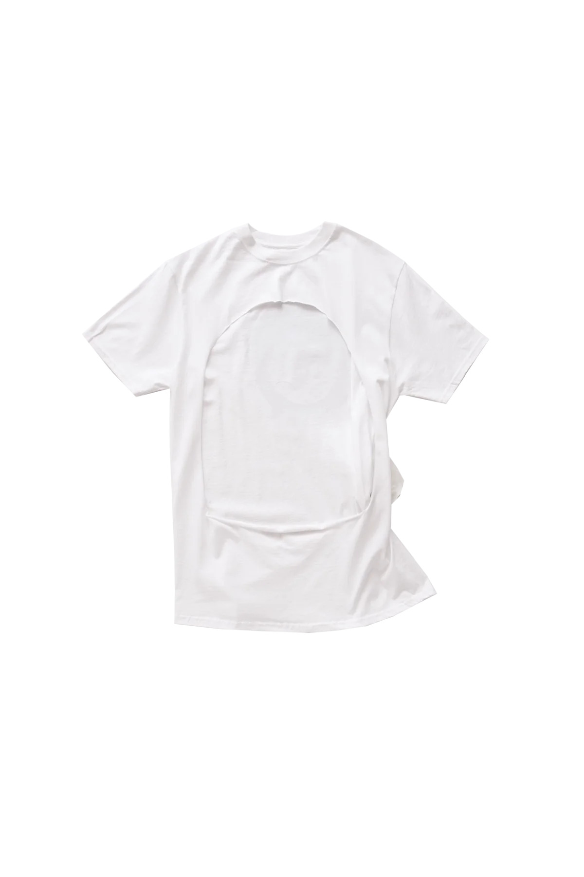 Mainline Coin Open Back Tee With Rose White - 2