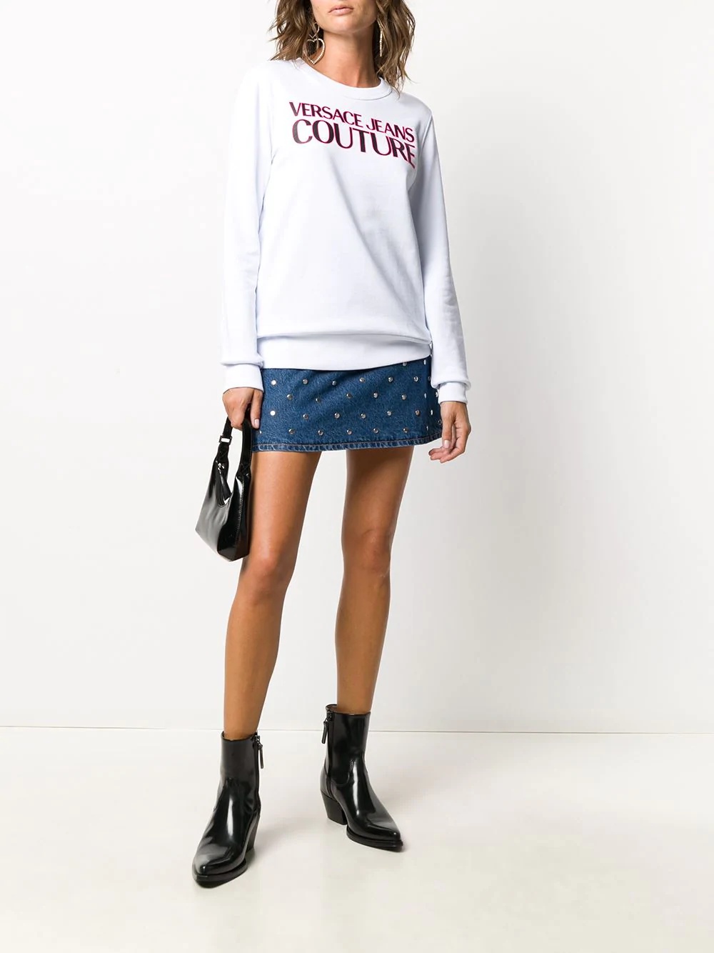 logo-print cotton sweatshirt - 2