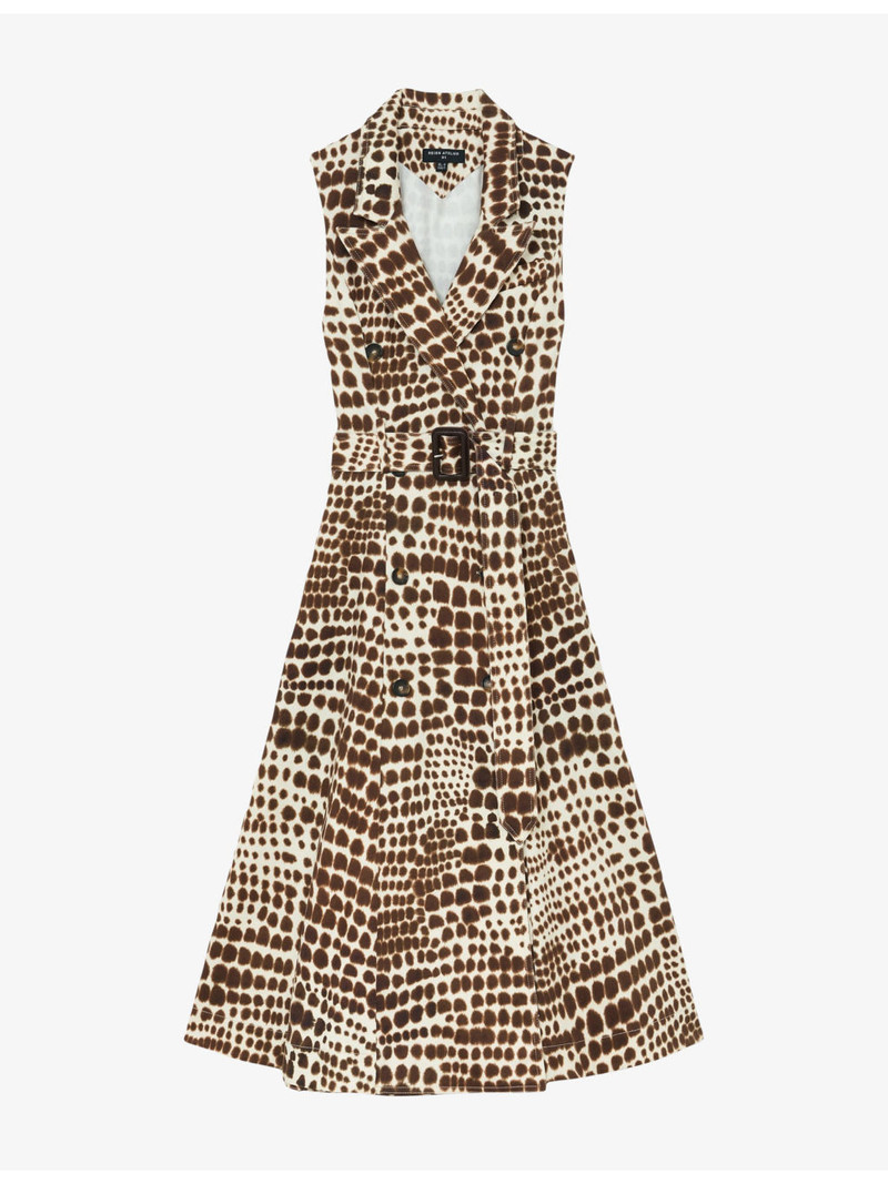 Concordia Animal-Print Stretch-Cotton Midi Dress 1