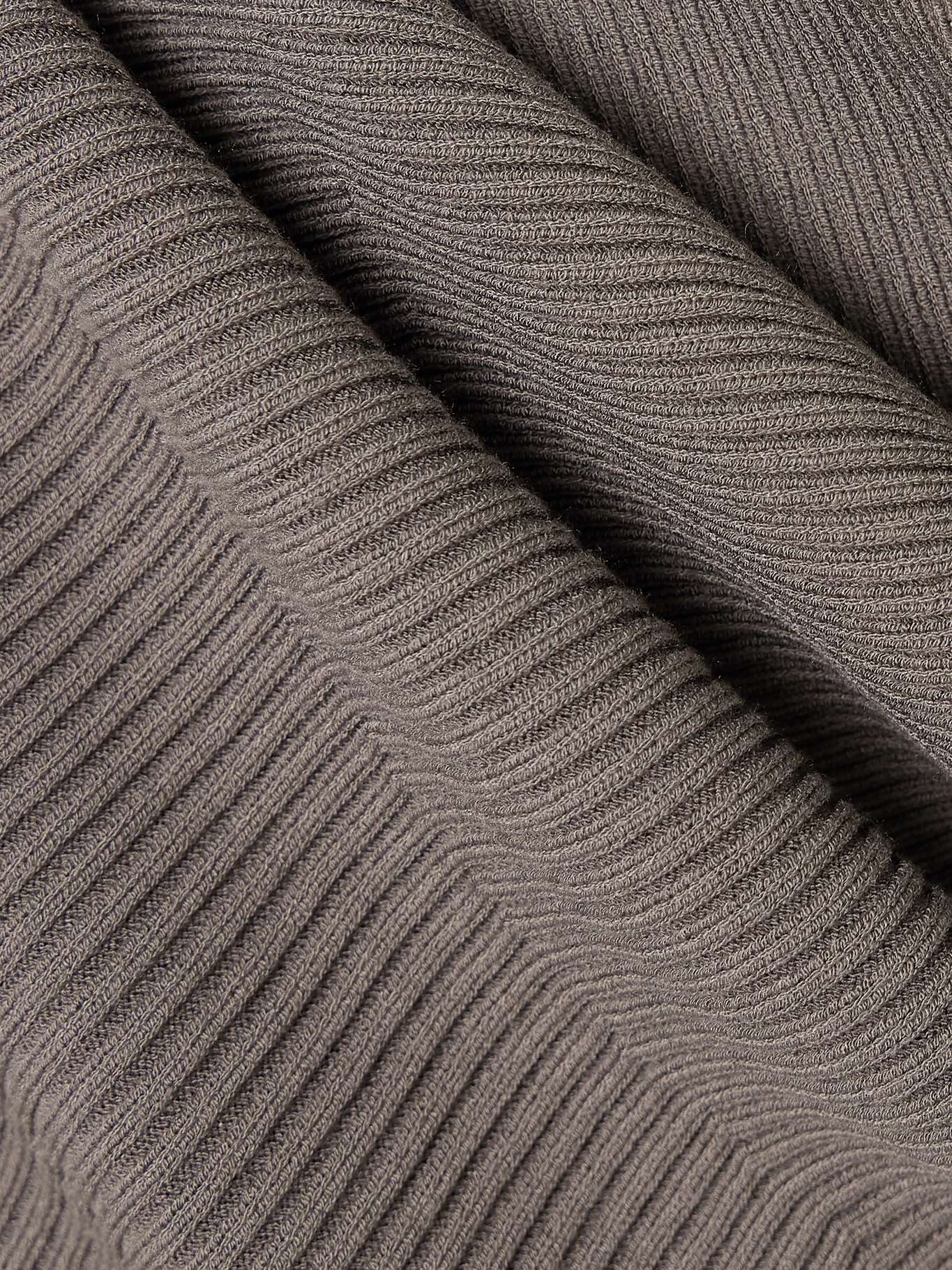 Draped ribbed-knit top Brown - 4