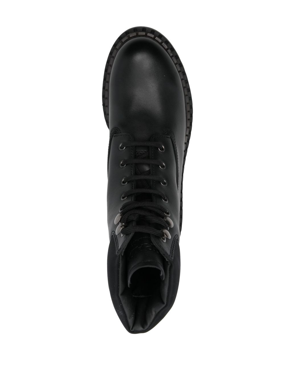 leather combat boots - 4