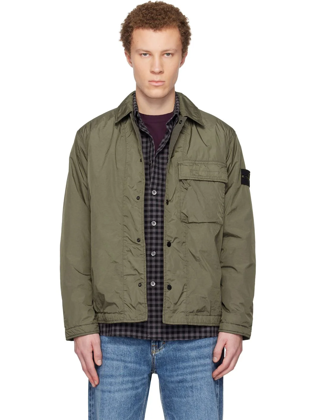 Khaki 1200002 Crinkle Reps NY Overshirt - 1