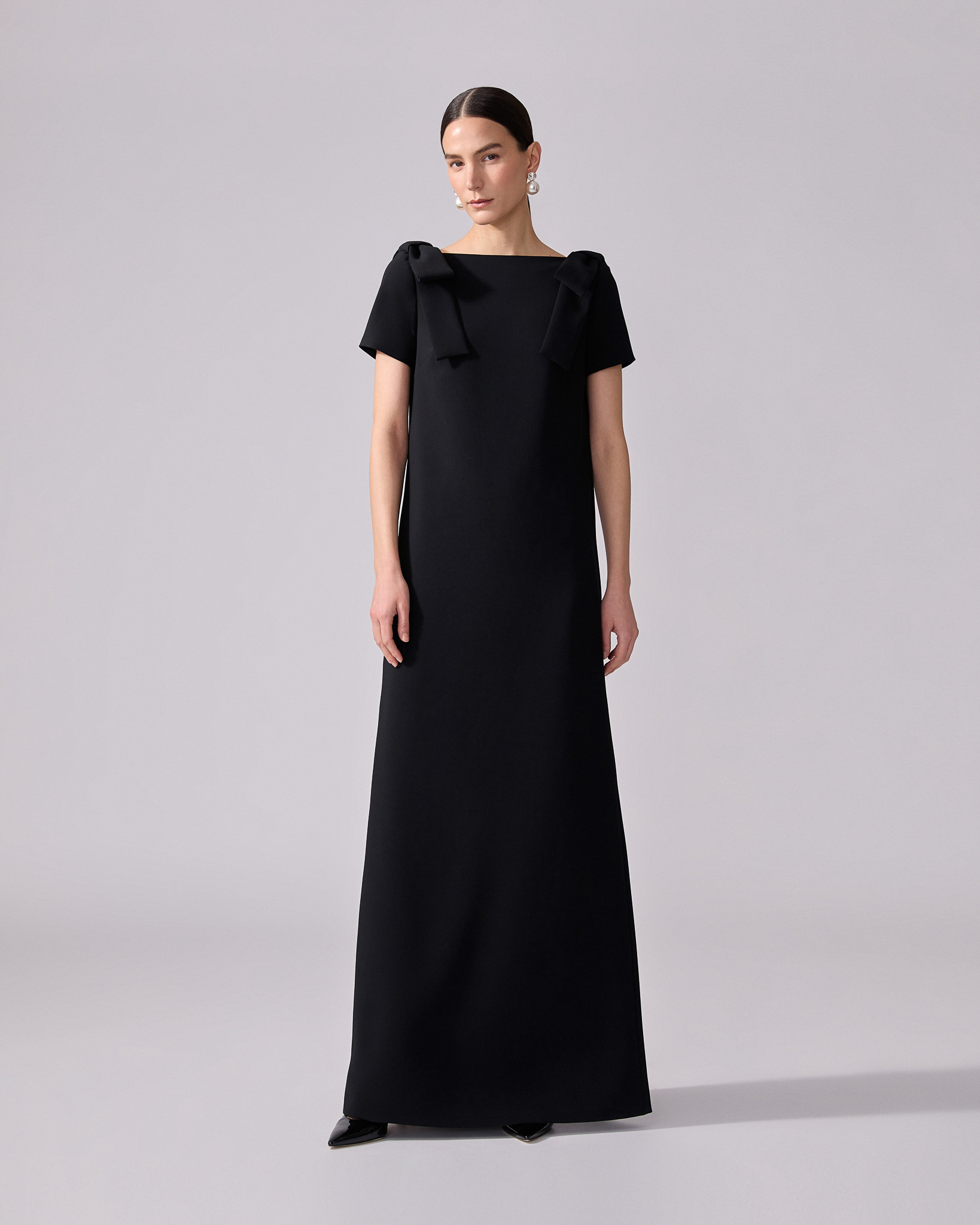 Column Gown with Bows - 2