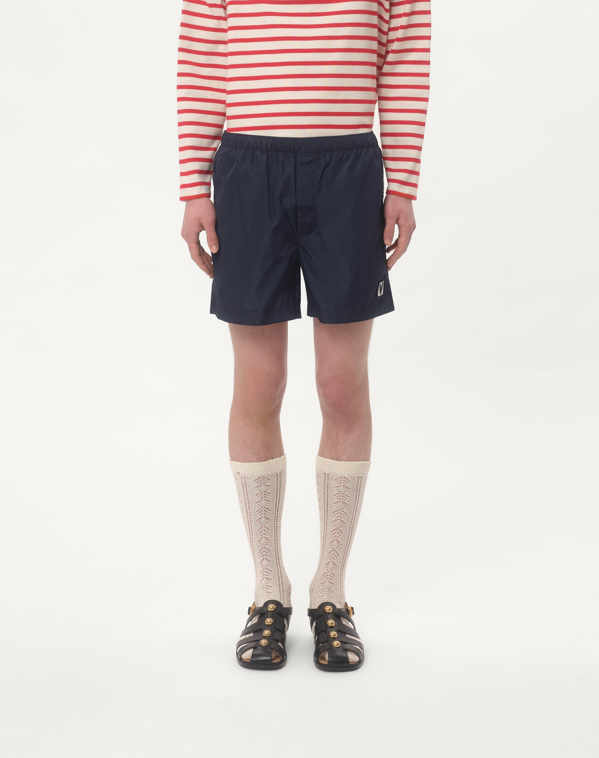 NYLON SWIMSUIT WITH CHEZ VALENTINO PATCH - 4