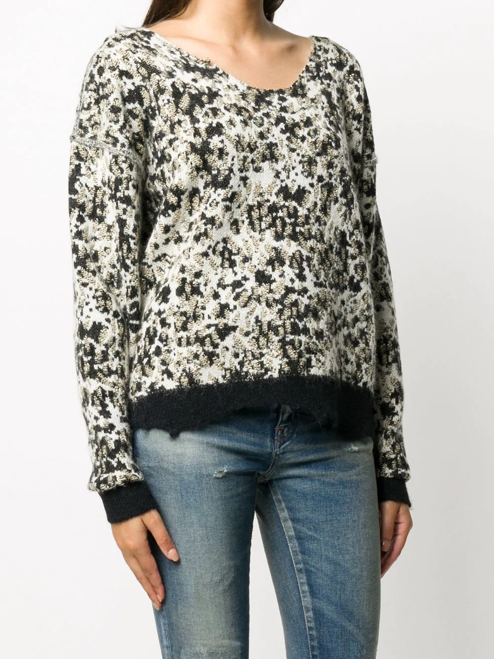 round neck wool jumper - 3