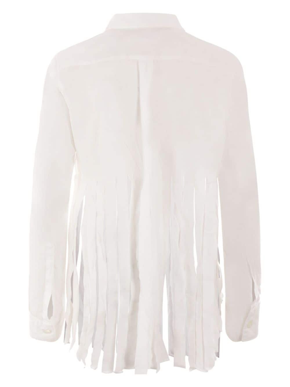 fringed long-sleeve shirt - 2