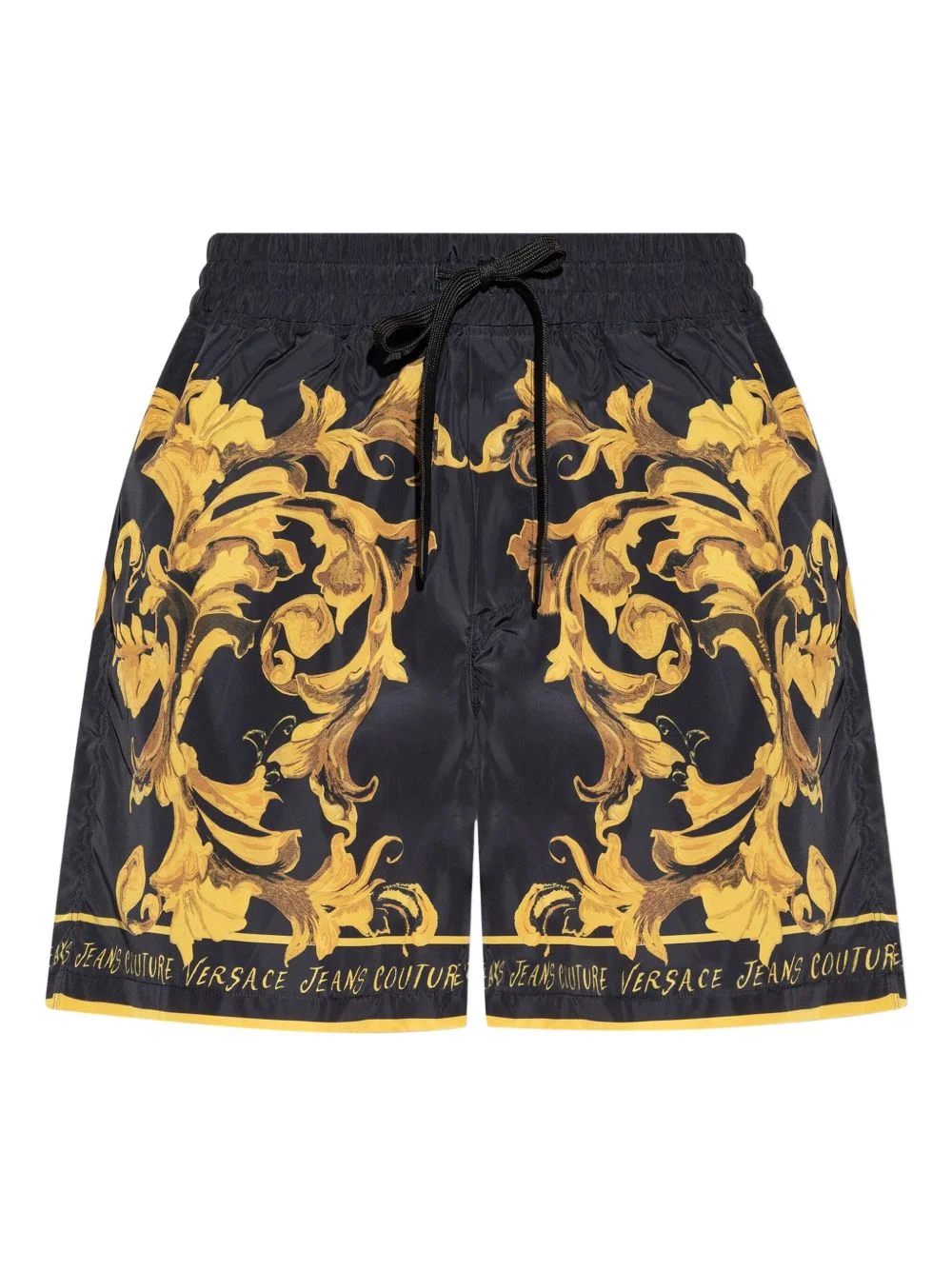 baroque-print drawstring shorts - 1